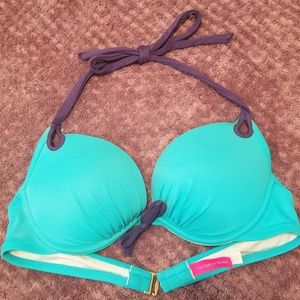 VS Teal/Navy swimsuit **TOP ONLY**